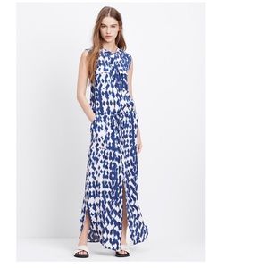 Vince Ikat-Print Cargo Maxi Dress